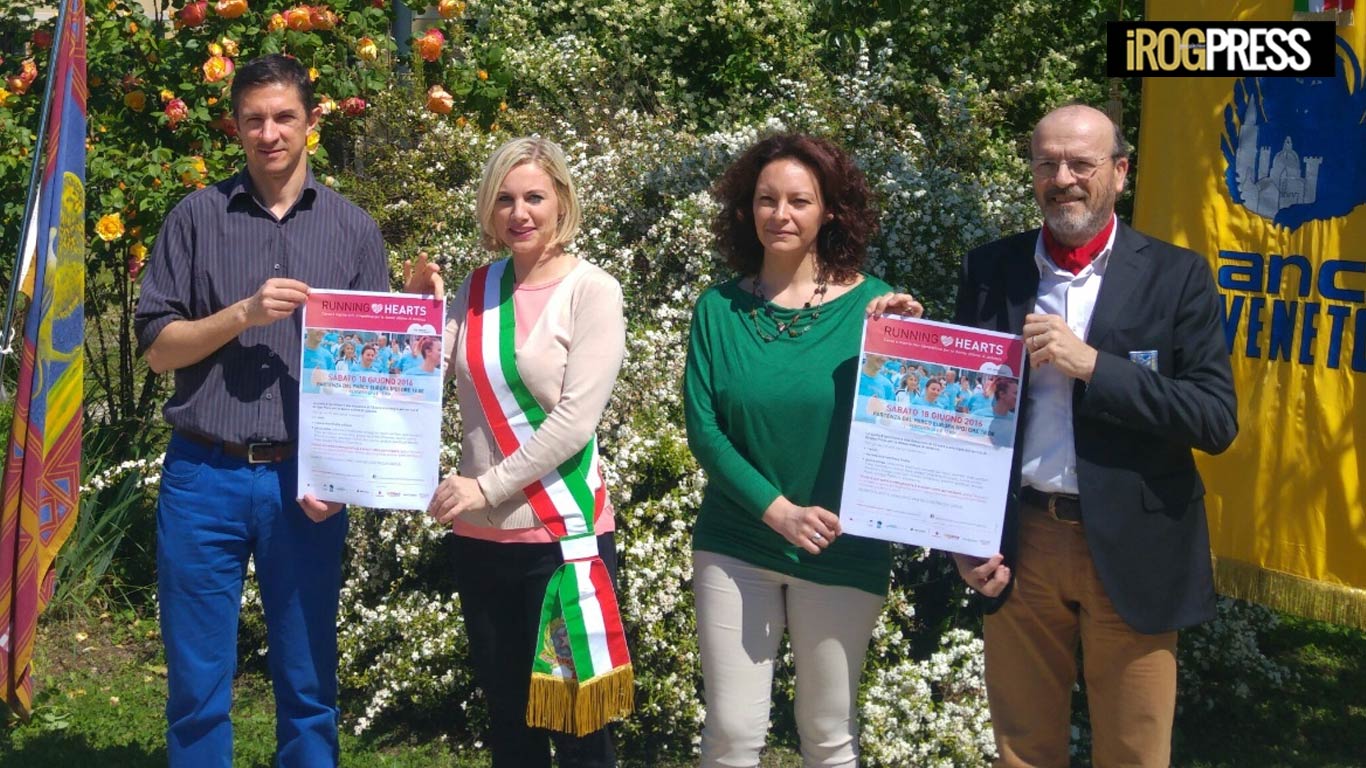 18 GIUGNO, RUNNING HEARTS PER LE DONNE VITTIME DI VIOLENZA. STRISCIONE SUI MUNICIPI DELLA PROVINCIA DI PADOVA