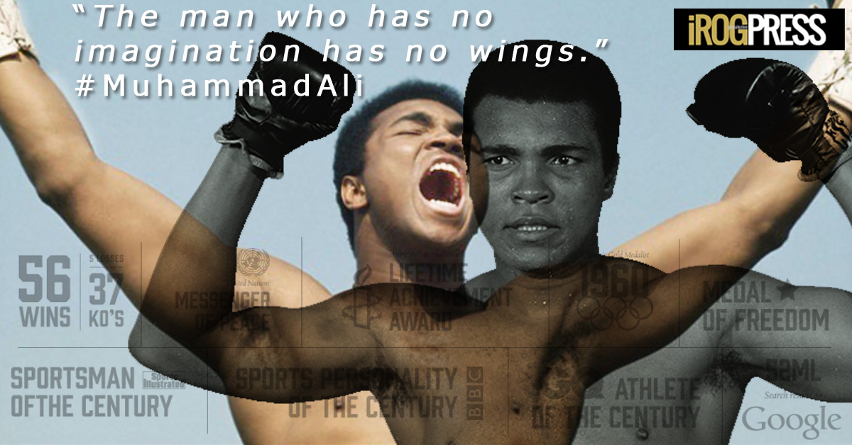MUHAMMAD ALI, ULTIMO PUGNO ALL’INTREPIDO CORAGGIO DI VIVERE