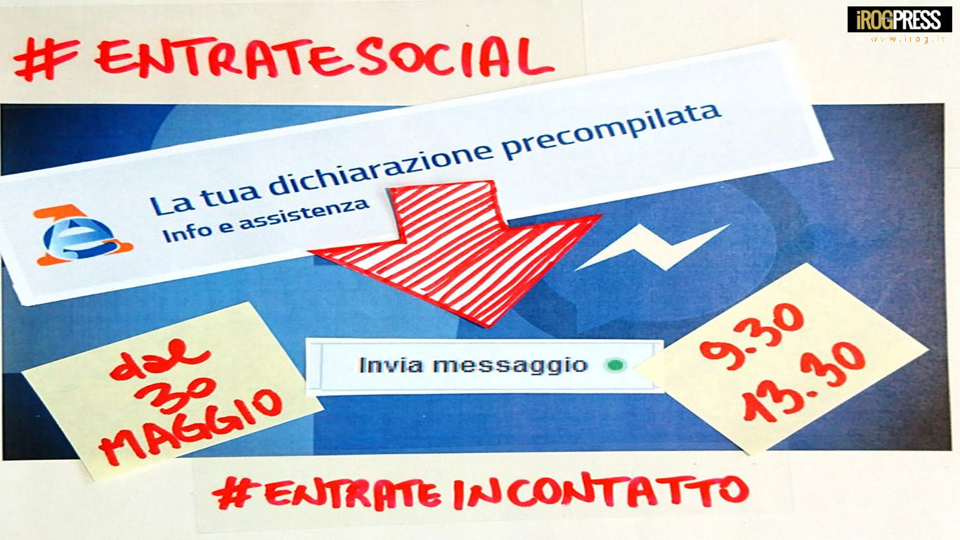 ASSISTENZA SU DICHIARAZIONE PRECOMPILATA ANCHE SU FACEBOOK. CON MESSENGER RISPOSTE AI QUESITI DEI CONTRIBUENTI