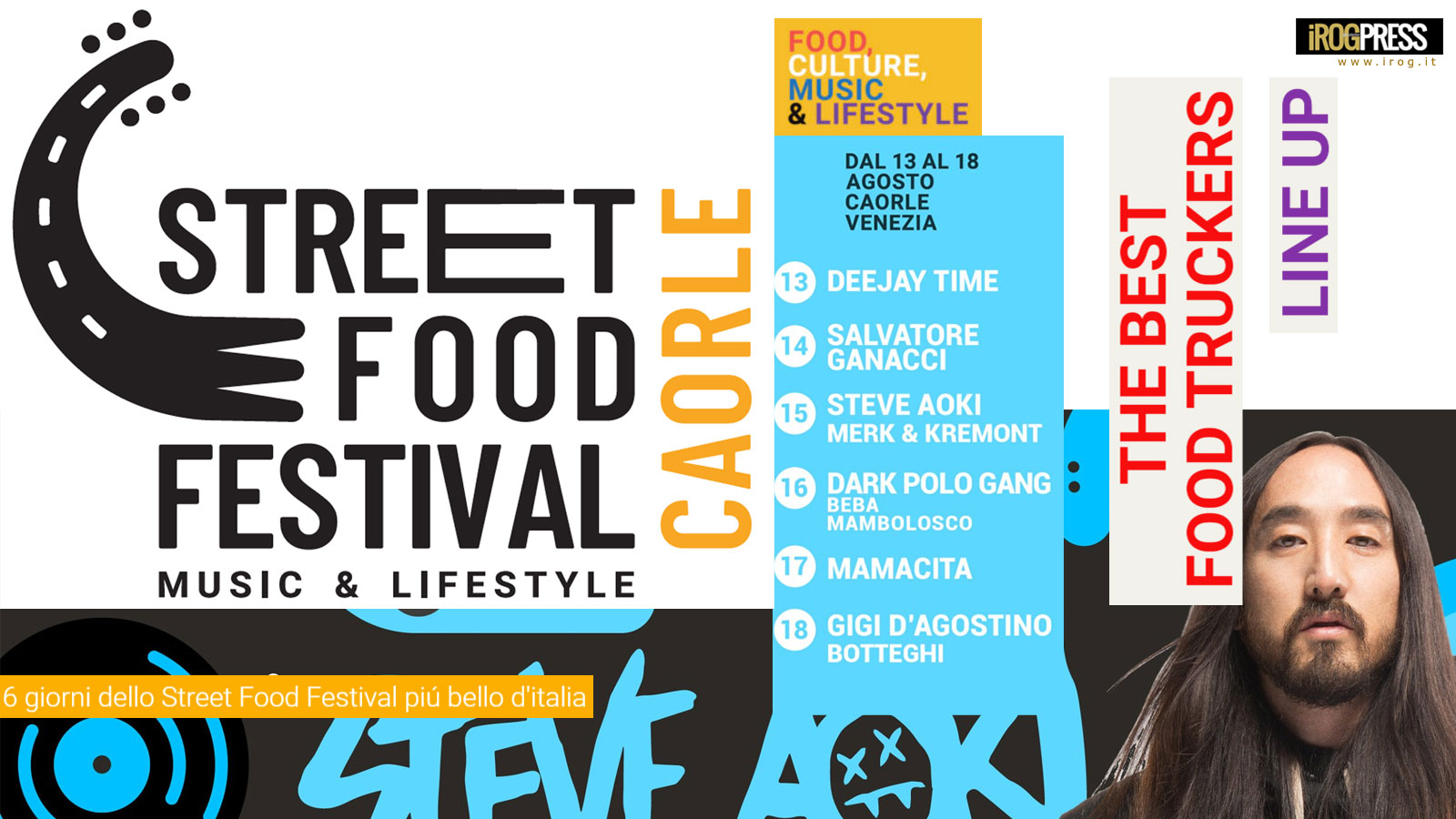 CAORLE CAPITALE D’ITALIA STREET FOOD: ATTESE 100 MILA PERSONE PER CHEF SUPERSTAR