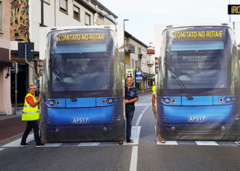SIR2 PADOVA, SIMULATO CON SAGOME TRAM IL DEVASTANTE PASSAGGIO A PONTE DI BRENTA