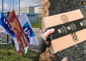 FED. SERVIZI E MERCI DEL SINDACATO UGL, CON IL SEGRETARIO NAZIONALE CRISTIANO BONELLI, PRESSO AMAZON VENEZIA PER DIFENDERE I DIRITTI DEI LAVORATORI