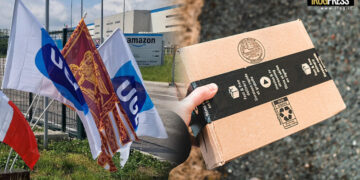 FED. SERVIZI E MERCI DEL SINDACATO UGL, CON IL SEGRETARIO NAZIONALE CRISTIANO BONELLI, PRESSO AMAZON VENEZIA PER DIFENDERE I DIRITTI DEI LAVORATORI