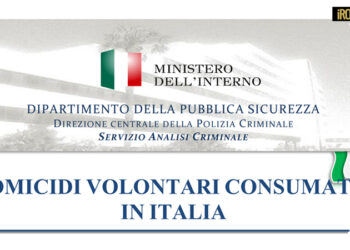 SERVIZIO ANALISI CRIMINALE: OMICIDI IN CALO NEGLI ULTIMI 10 ANNI