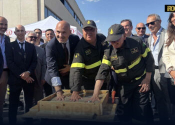 CERIMONIA DELLA POSA DELLA PRIMA PIETRA DELLA NUOVA SEDE DEI VIGILI DEL FUOCO DI VERONA