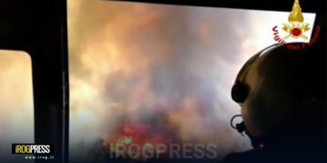 SPENTO IL VASTO INCENDIO SCOPPIATO A CASTIGLION DELLA PESCAIA