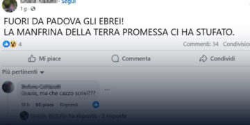 PADOVA, VERGOGNA SOCIAL: L’ANTISEMITISMO NON PUÒ DIVENTARE OPINIONE