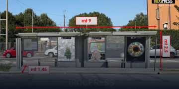 PRONTA IN QUALCHE SETTIMANA LA PENSILINA PROVVISORIA IN VIA SARPI, FERMATA PULLMAN A LUNGA PERCORRENZA