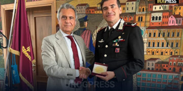 IL QUESTORE DI PADOVA SALUTA IL GENERALE CUCUGLIELLI IN PARTENZA PER ROMA